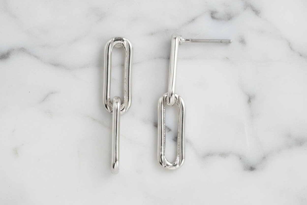Paper Clip Link Earring
