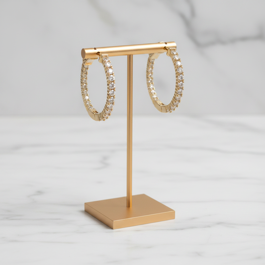Small Hoop Earring w/ Button Opening