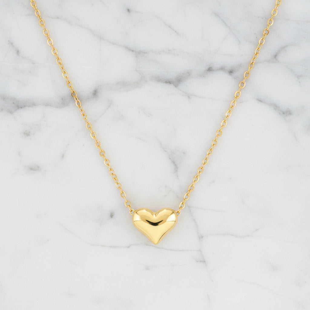 Tiny Heart on Tiny Chain Necklace