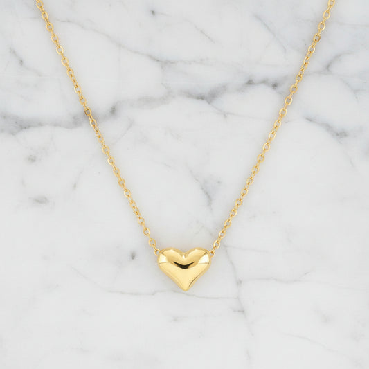 Tiny Heart on Tiny Chain Necklace