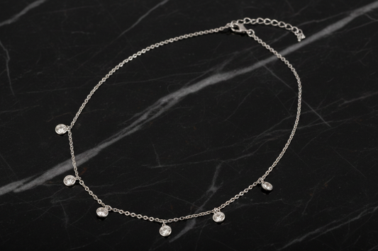 Dangle CZ Necklace - 16"