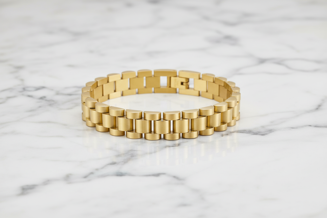 Gold 10mm Watch Band Bracelet