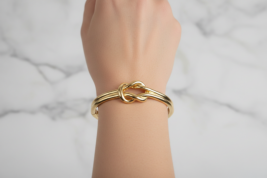 Gold Knot Bangle