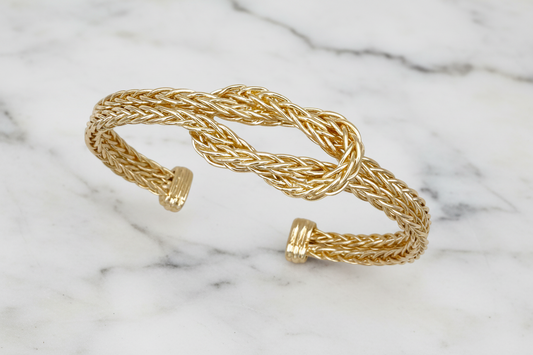 Gold Knot Ponytail Bangle
