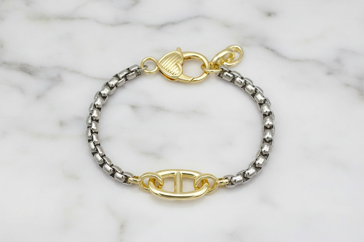 Silver Chain Gold Nose Bracelet