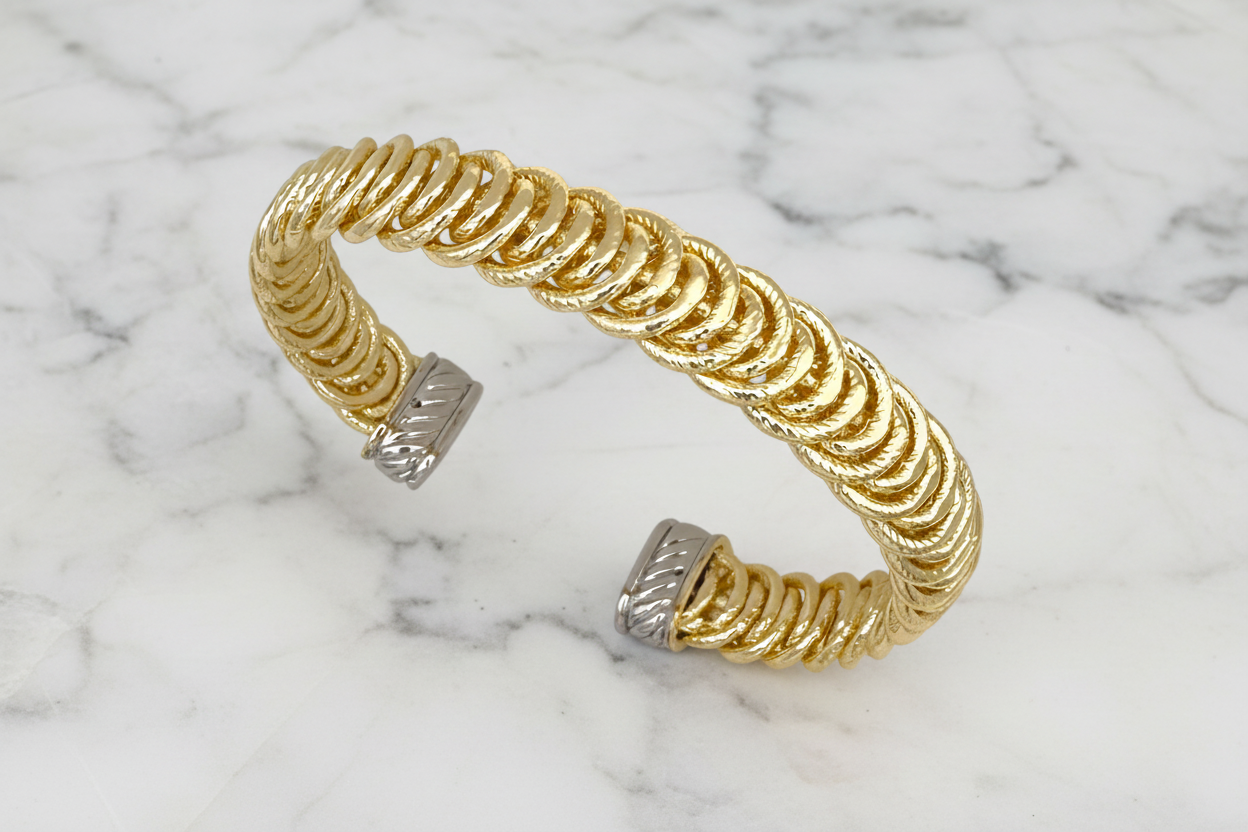 Two Tone 1/2" Braid Bracelet