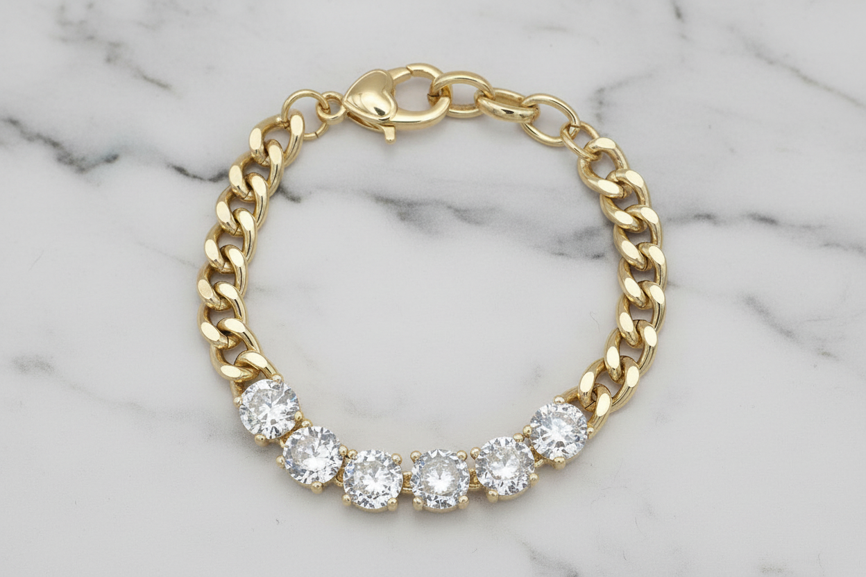 CZ Cuban Bracelet