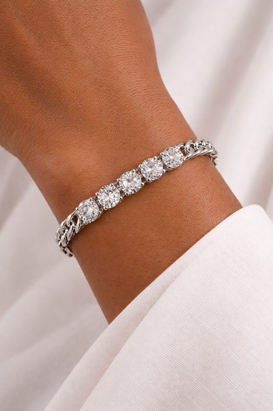 CZ Cuban Bracelet