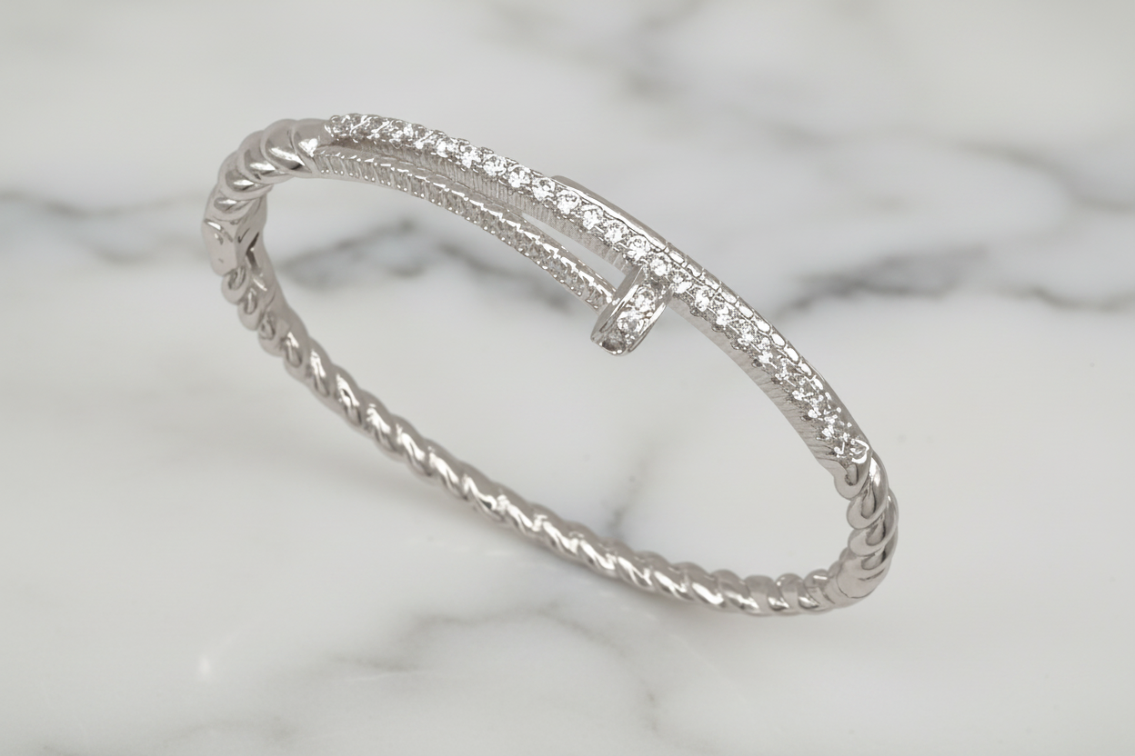 Pave Nail Bangle