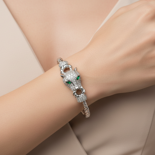 Pave Panther Bangle