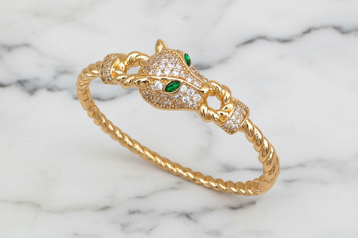 Pave Panther Bangle