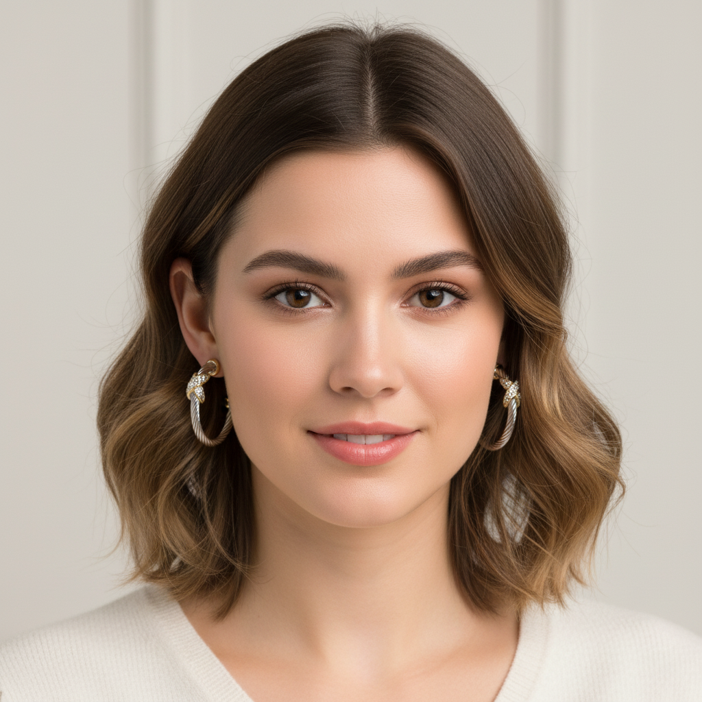 Cable CZ Pave X Earring