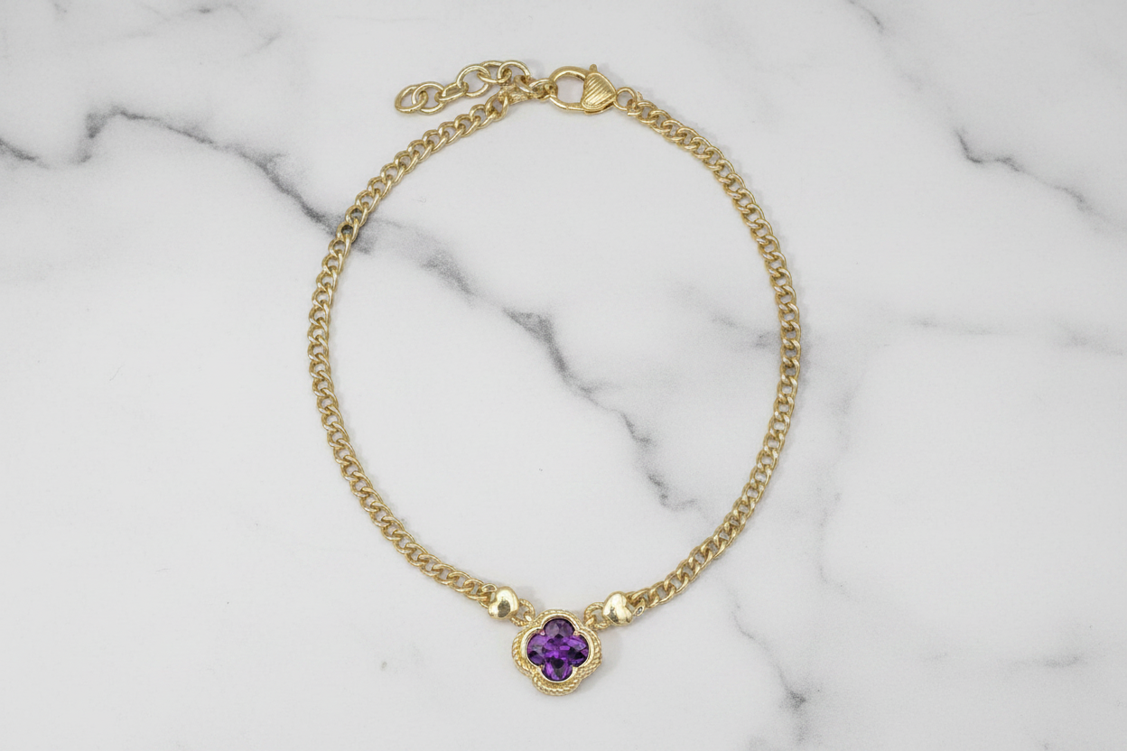Gold Cuban Clover Necklace