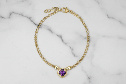Gold Cuban Clover Necklace