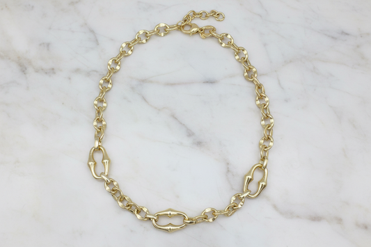 Gold 3-Large Link Necklace