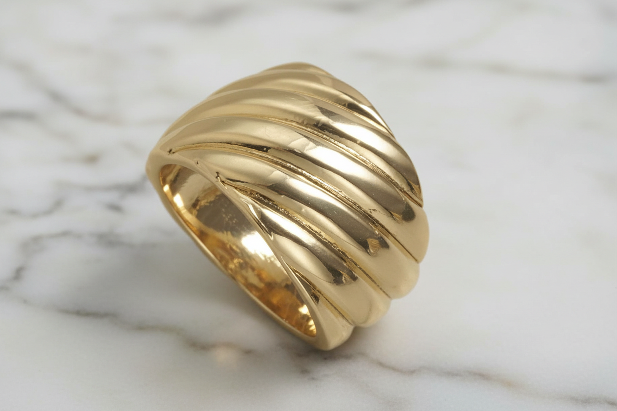 Gold 15mm Thick Band Ring