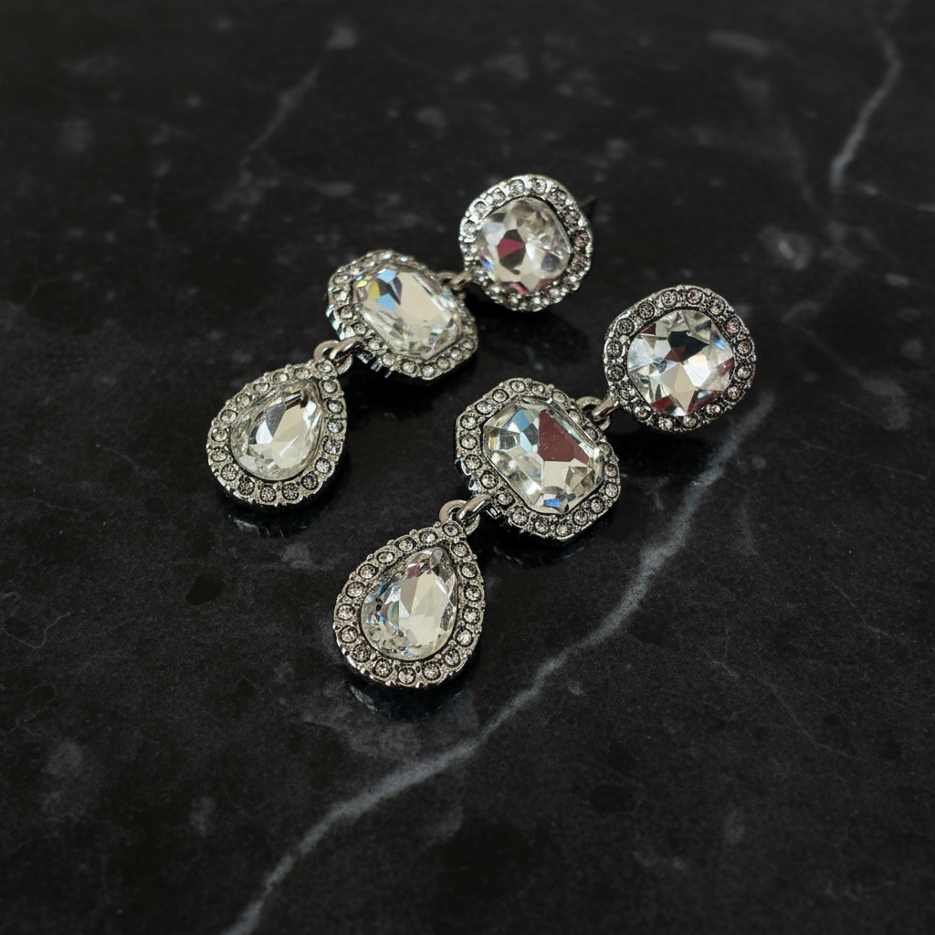 3-Stone Dangle Earring