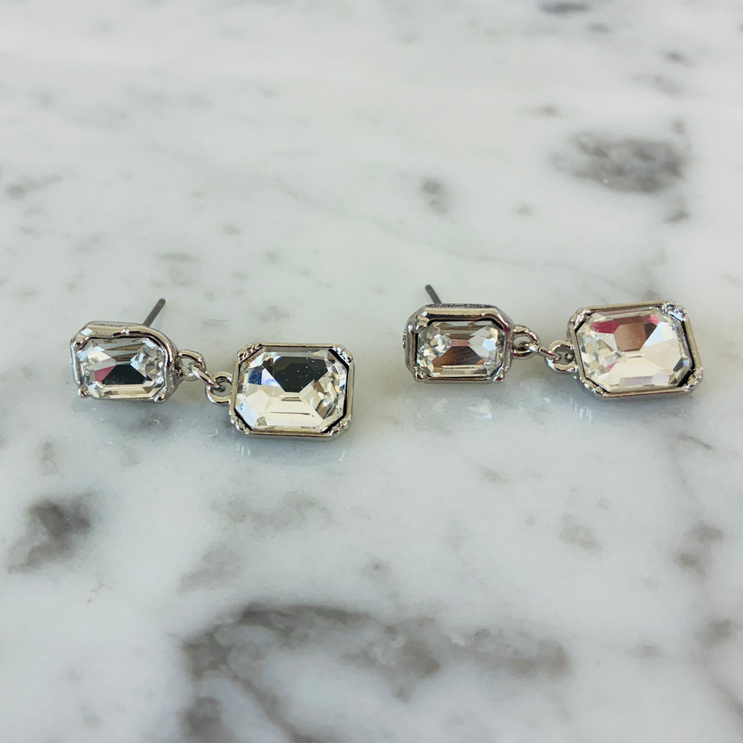 Emerald Cut Dangle Earring