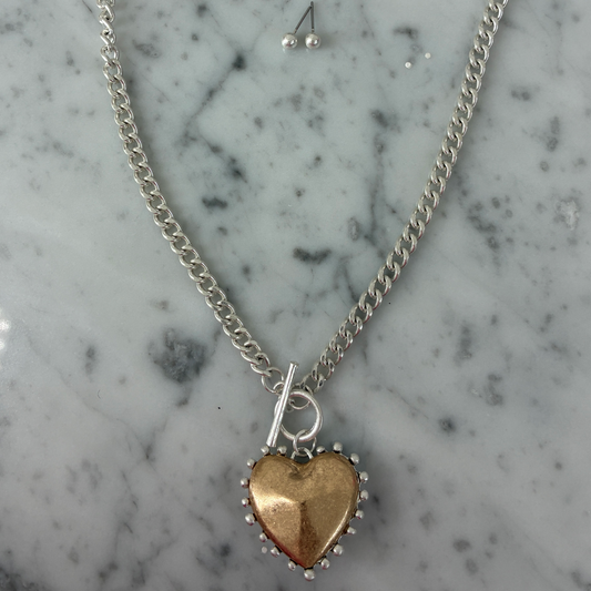 Gothic Heart Necklace Set