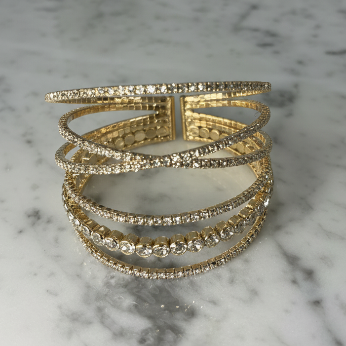 6-Row Crystal Bangle