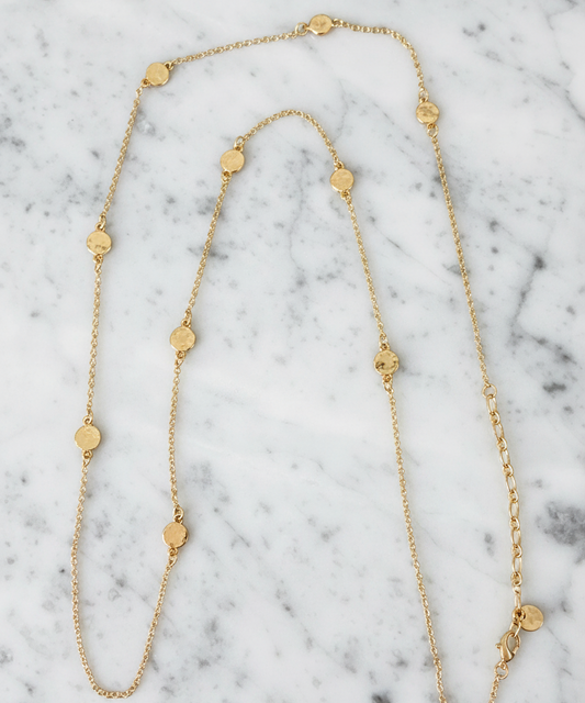 Small Hammered Disk Necklace