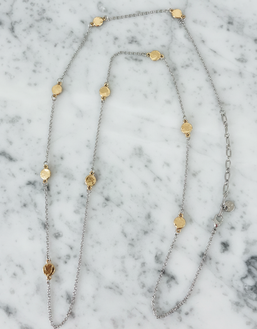 Small Hammered Disk Necklace