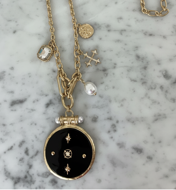 Celestial Medallion Necklace - 36"