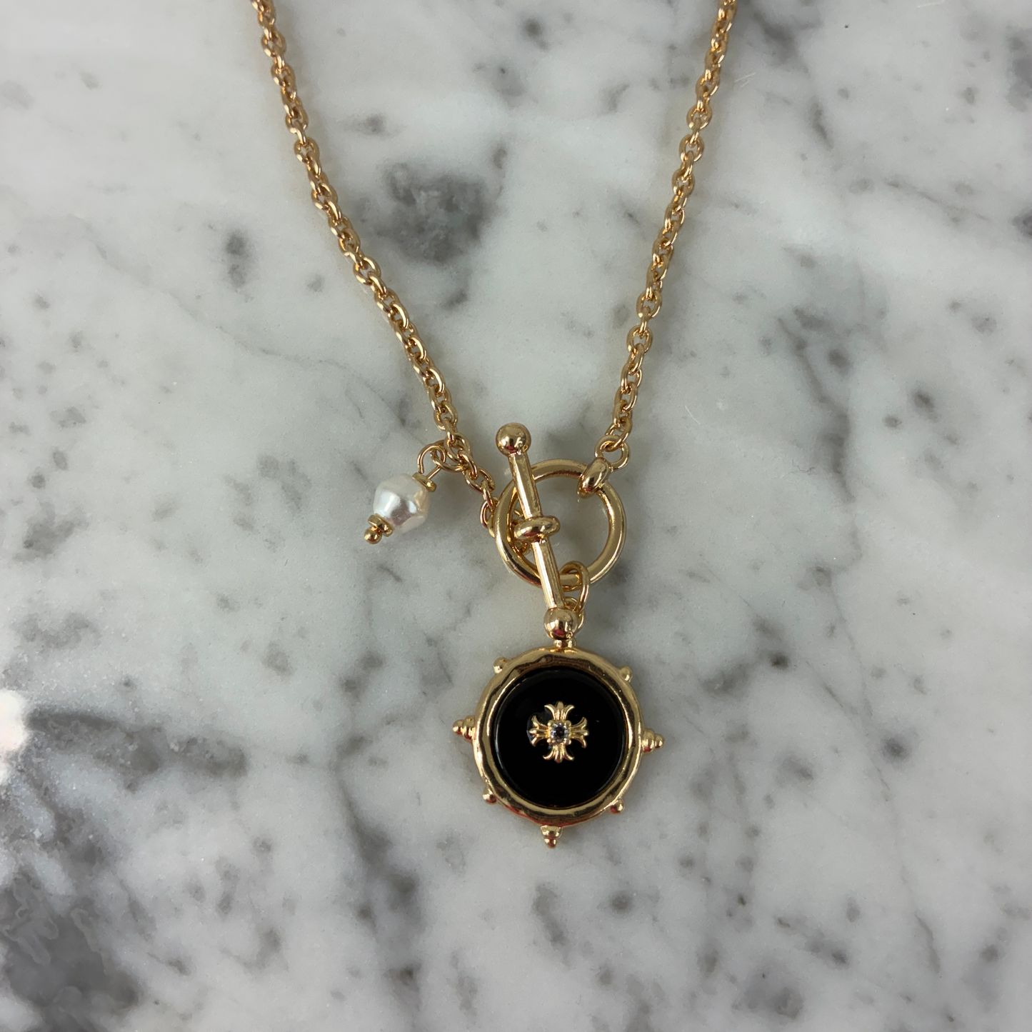 Enamel Cross Pendant Necklace