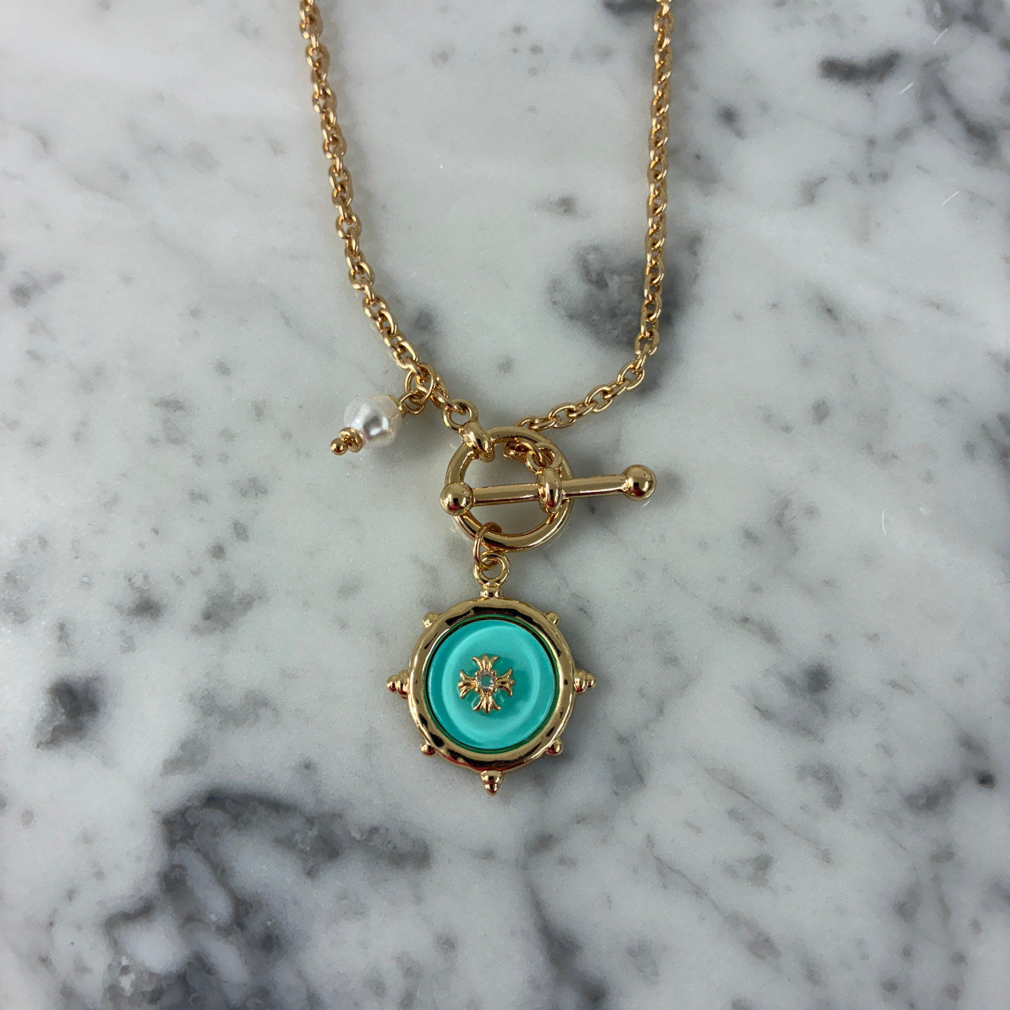 Enamel Cross Pendant Necklace