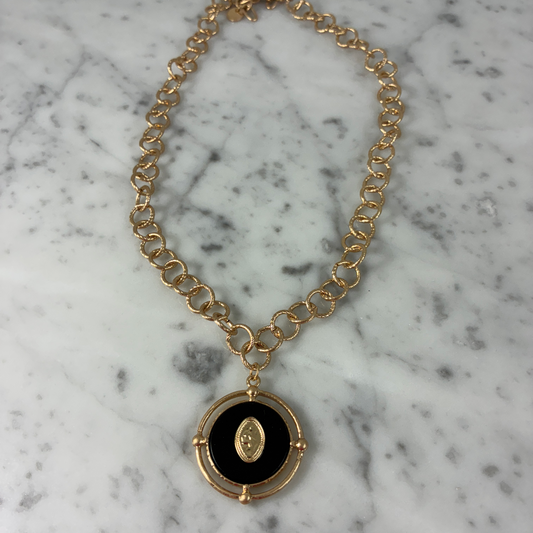 Enamel Pendant Necklace