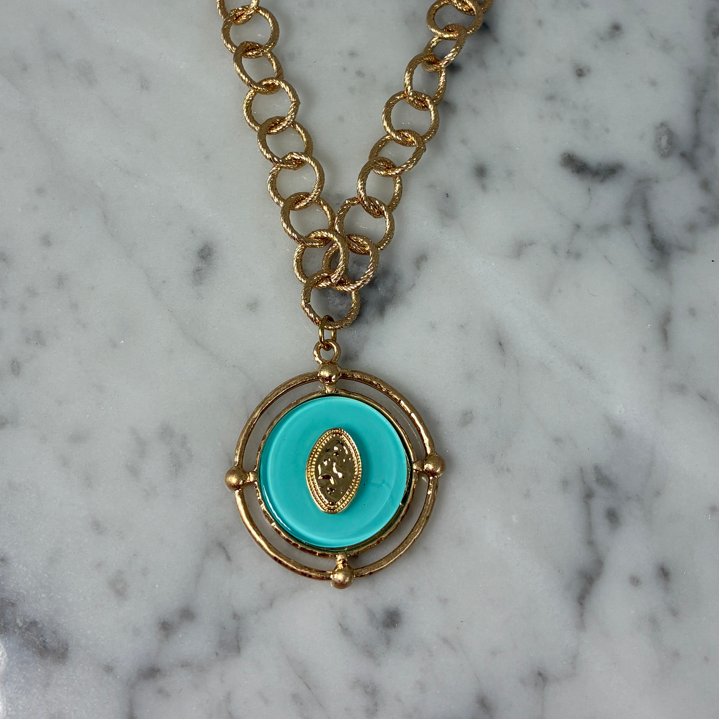 Enamel Pendant Necklace