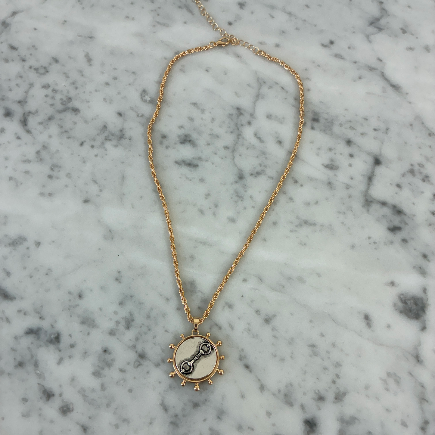 Horse Bit Medallion Necklace