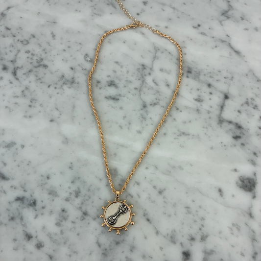 Horse Bit Medallion Necklace